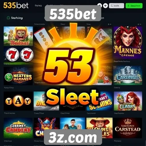 Variedade de jogos disponíveis na plataforma 535bet